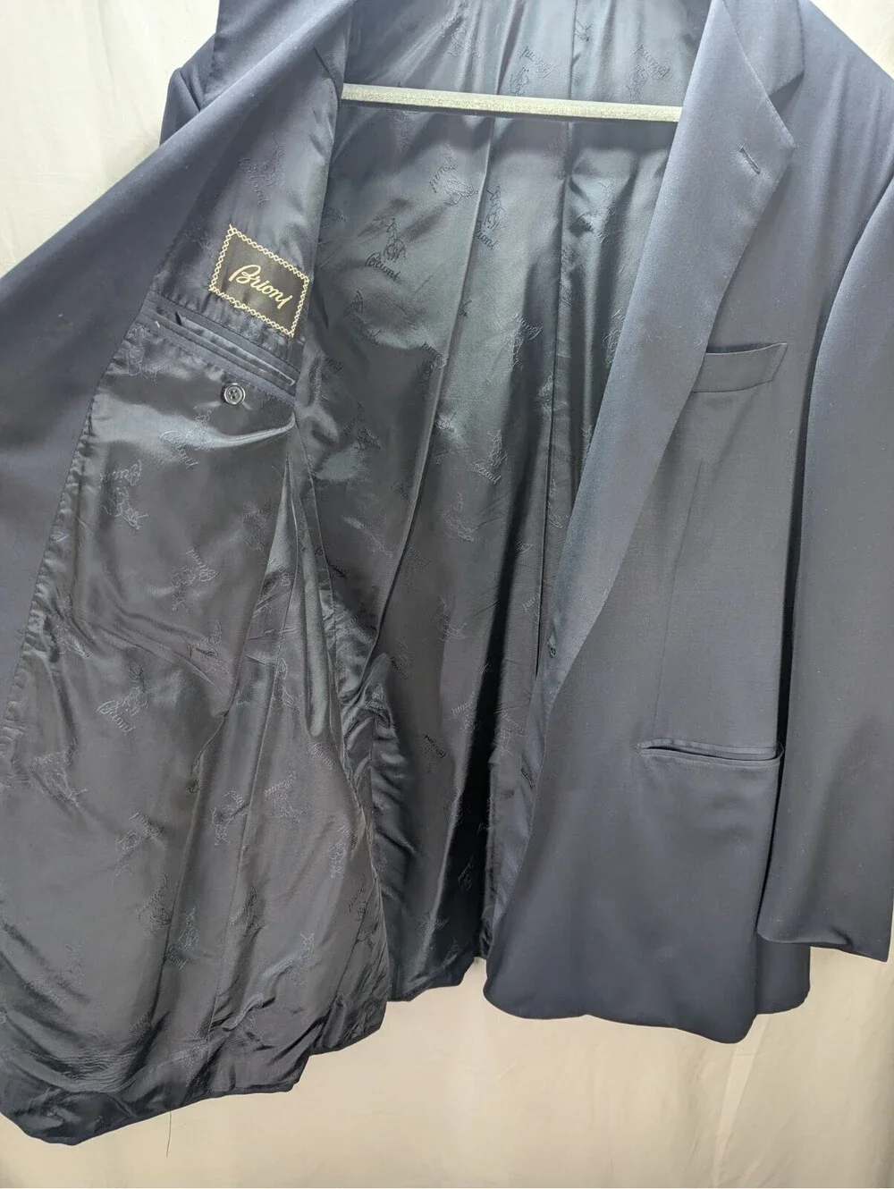 Brioni Nomentano Navy Blue Wool Blazer Sport Coat Mens US 50L Italy READ